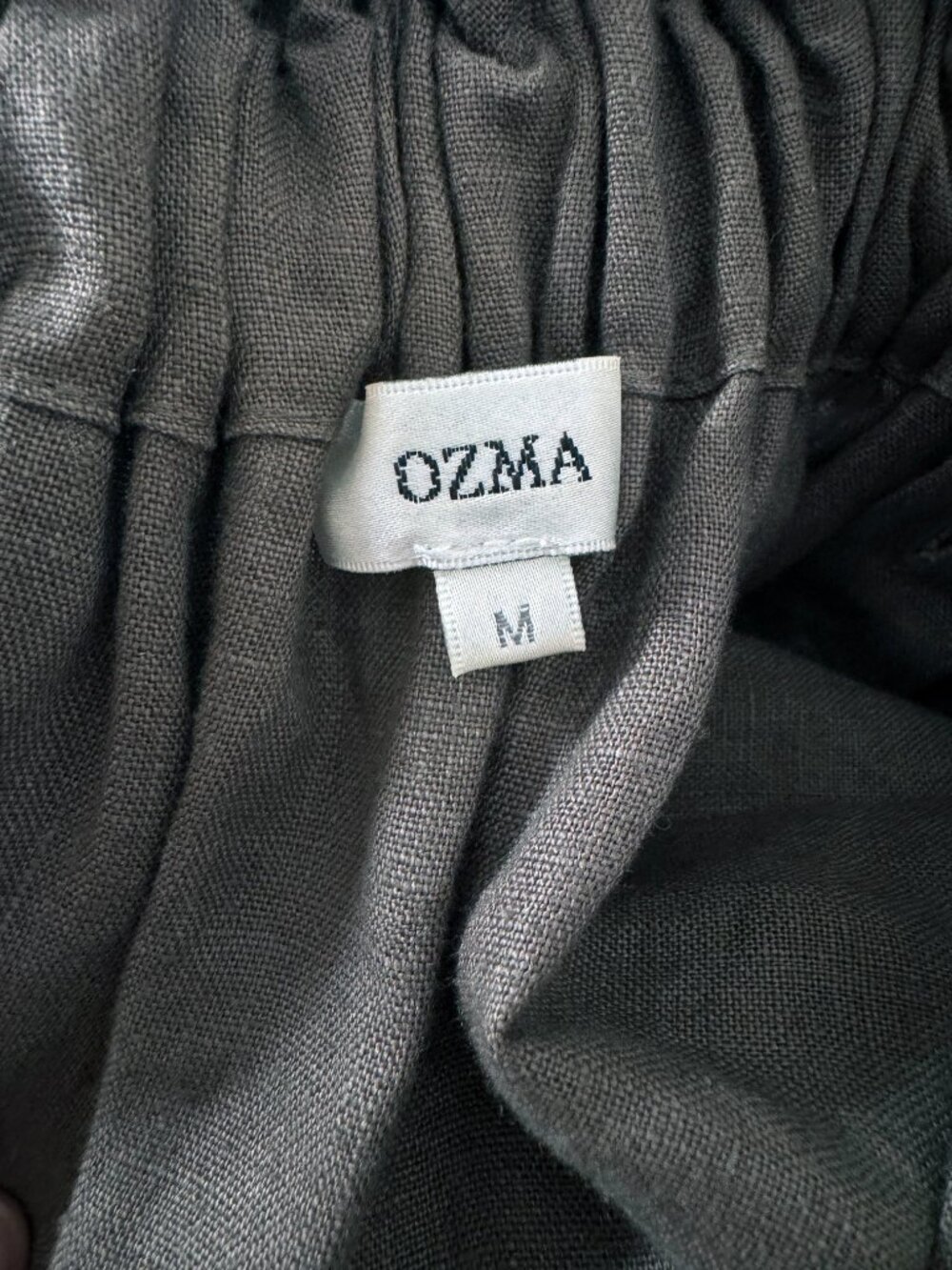 OZMA of California Margaux Dress Smoke Laundered Linen M, Excellent Condition - Picture 6 of 8